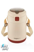 Vagonlife Çelik Yemek Termosu Isı Yalıtımlı 2 Kaseli 1.8LT Sızdırmaz Vakumlu Kap Taşıma Askılı -FF10081 - 3