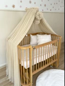 Pamuka Bebek Beşik Cibinlik Beige - 5