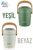 Vagonlife Çelik Yemek Termosu Isı Yalıtımlı 2 Kaseli 1.6LT Sızdırmaz Vakumlu Kap Taşıma Kulplu -FF10082 - 6