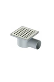 - Duş Kanalı - Duş Süzgeç - Duş Gideri 10x10 50mm Yandan Çıkışlı Tek Kare - Yer Süzgeci - 1