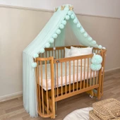 Pamuka Bebek Beşik Cibinlik Baby Green - 1