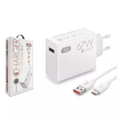 Subzero  INNOVAR SG51 67W+6A Type-C Kablolu Turbo Ev Tipi Şarj Aleti Salise Gösterir - 1
