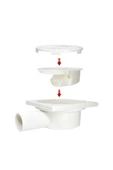 Mesa Teknik 10x10 Yandan 32mm Çıkış Koku Önl. Plastik Yer Süzgeci - 4