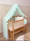 Pamuka Bebek Beşik Cibinlik Baby Green - 2