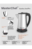Masterchef 1.8 LT ÇELİK KETTLE - ÇELİK SU ISITICI - 1