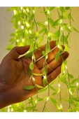 Dekoratif Yapay Söğüt Sarmaşık 3 Metre Led İle Sarkan Ağlayan Söğüt 1 Dal Yeşil Yapraklı Bitki 80 Cm - 1