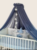 Pamuka Bebek Beşik Cibinlik Glaucous Blue - 2