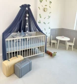 Pamuka Bebek Beşik Cibinlik Glaucous Blue - 3