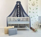 Pamuka Bebek Beşik Cibinlik Glaucous Blue - 1