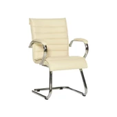 Capelle Krem Deri Ofis Misafir Koltuğu - 1