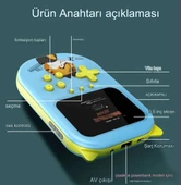 QASUL  Kedi Kulak Retro El Atarisi 500 Oyunlu Nostalji Oyun Konsolu Taşınabilir  Gameboy & Gamebox Oyun Konsolu - 4