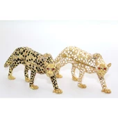 Taşlı Tekli Leopar Dekoratif Hediyelik thumbnail 2