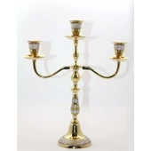 Pirinç Sedefli 3'Lü Şamdan thumbnail 2