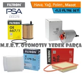 Peugeot 2008 1.6 e-HDi FİLTRON Filtre Bakım Seti 2013-2018 - 1