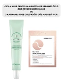 DERMAL CICAXMIDE Göz Çevresi Kremi 40 gr ve Dermal 3 Katmanlı Rose Gold Göz Maskesi 4 gr - 1