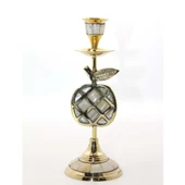 Pirinç Sedefli Tekli Şamdan - 2