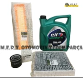 Dacia Logan 1.2 16V Yağ Bakım Filtre Seti Elf Moligraf 5W40 - 1