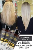 2'li Brezilya Fönü Şampuan Keratin Düzleştirici Bakım Seti (400ML ŞAMPUAN 400ML KERATİN) - 1