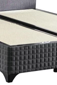 Star Baza ve Başlık Seti 90x190 cm Tek Kişilik Antrasit Keten Kumaşlı Lüks Baza ve Başlık Takımı - 7
