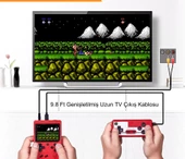 QASUL Oyun Makinesi  Nostaljik Retro Klasik  400 Mini Atari Çocuklar İçin Oyun Konsolu KIRMIZI - 2