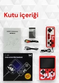 QASUL Oyun Makinesi  Nostaljik Retro Klasik  400 Mini Atari Çocuklar İçin Oyun Konsolu KIRMIZI - 6