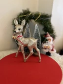 Simli Bronz 23 Cm Ceylan Yılbaşı Dekoru Noel Süs Yeniyıl Fiyonklu Christmas - 3