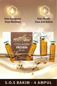 Multivitamin Collagen - Protein Acil Kurtarma Saç Bakım Kürü 4x10ml 4 Ampul - 2