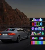 Telefon App Kontrollü Programlanabilir Araba LED Ekranı, Uzaktan Kumandalı Kayan Yazı 16x64cm - 1