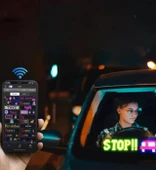 Telefon App Kontrollü Programlanabilir Araba LED Ekranı, Uzaktan Kumandalı Kayan Yazı 16x64cm - 2