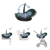 Maxi-Cosi Pebble SlideTech Tam Yatabilen 0-13 Kg Ana Kucağı ve Oto Koltuğu Twillic Green - 10