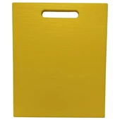 Türkay 32.5x26.5x1 cm Saplı Polietilen Kesme Tahtası Kesim Levhası Sarı 1138 - 1