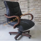 Aron Ahşap Deri Misafir Koltuğu thumbnail 2