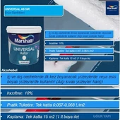 Marshall Universal Astar (İç ve Dış Cephe İçin Astar) 7,5LT - 2