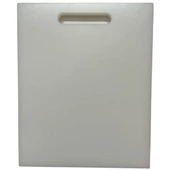 Türkay 32.5x26.5x2 cm Saplı Polietilen Kesme Tahtası Kesim Levhası Naturel/Beyaz 1145 - 1