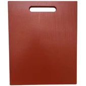 Türkay 32.5x26.5x2 cm Saplı Polietilen Kesme Tahtası Kesim Levhası Kırmızı 1145 - 1