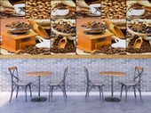 Fincanda Kahve Çekirdeği Temalı Cafe Duvar Kağıdı Baskı - 4