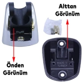 Lüx Örgülü Duş Seti Banyo Duş Başlığı Seti Fiskiyesi Telefonu Yuvarlak Başlık Metal Hortum - 4