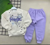 KIZ 2/5 YAŞ BASKILI 3 İP EŞOFMAN TAKIM - 1