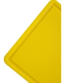 Türkay 32.5x26.5x1 cm Saplı-Oluklu Polietilen Kesme Tahtası Kesim Levhası Sarı 1237 - 2