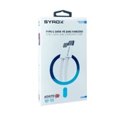 Syrox C146 60W PD 1mt Örgülü Type-C Şarj & Data Kablosu - Beyaz - 2
