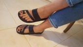VOGA 1740 SİYAH ÇATLAK COMFORT CASUAL ANATOMİK BAYAN TERLİK - 2