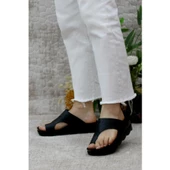 VOGA 1742 SİYAH ÇATLAK COMFORT ANATOMİK CASUAL PARMAK ARASI KADIN TERLİĞİ - 8