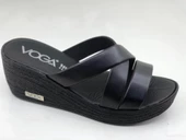 VOGA 2003 SİYAH DOLGU TABAN COMFORT CASUAL BAYAN TERLİK - 1