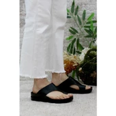 VOGA 1742 SİYAH ÇATLAK COMFORT ANATOMİK CASUAL PARMAK ARASI KADIN TERLİĞİ - 7