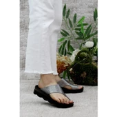 VOGA 1742 PLATİN ÇATLAK COMFORT CASUAL ANATOMİK PARMAK ARASI TERLİK - 1