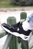 U.S.POLO ASSN HUSKY 4FX SİYAH BEYAZ COMFORT CASUAL GÜNLÜK SPOR AYAKKABISI thumbnail 4