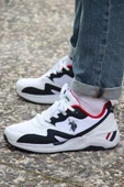 U.S.POLO ASSN.HUSKY 4FX BEYAZ LACİ KIRMIZI COMFORT CASUAL SPOR AYAKKABISI - 3