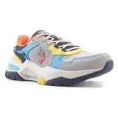 U.S.POLO ASSN VINCENT GRİ MAVİ SARI COMFORT CASUAL ANATOMİK SPOR AYAKKABISI - 3