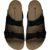 LUMBERJACK MENDY 4FX SİYAH YENİ SEZON LOGOLU TOKA COMFORT CASUAL ANATOMİK TERLİK - 7