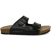 LUMBERJACK MENDY 4FX SİYAH YENİ SEZON LOGOLU TOKA COMFORT CASUAL ANATOMİK TERLİK - 3